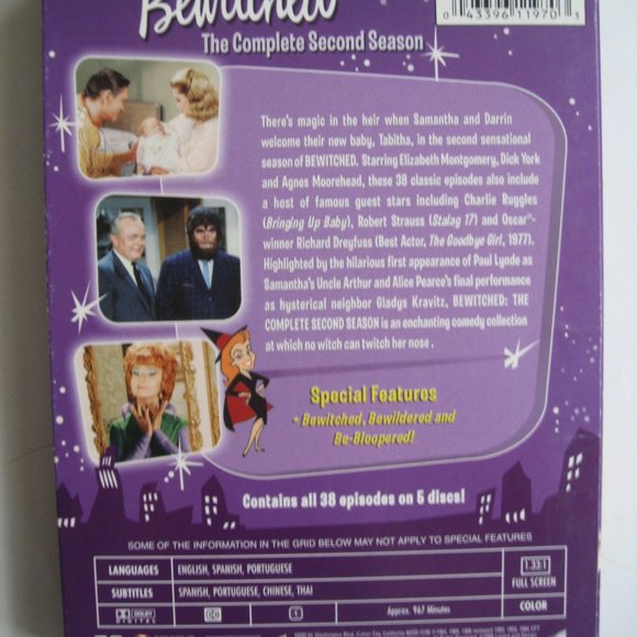 Bewitched: The Complete Second Season In Color 5 Disc Set DVD Season 2 - Picture 2 of 9